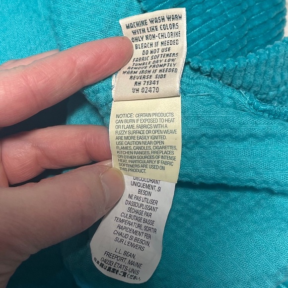 L.L. Bean Women’s Corduroy Shacket. Long Sleeve Turquoise. Granny Core. 3X - Picture 6 of 10